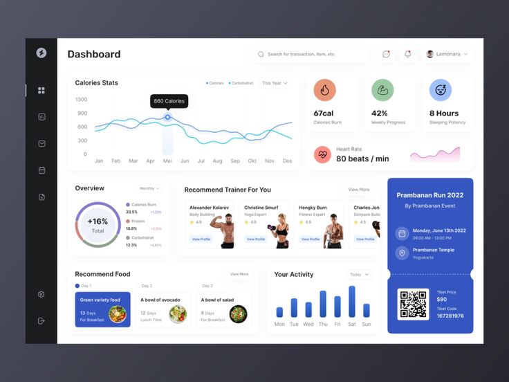 Fitness diet recommendation app preview